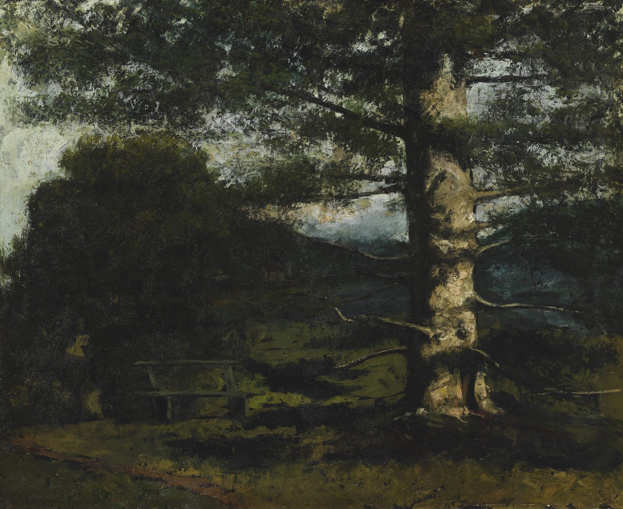 Drzewo cedrowe w Hauteville autorstwa Gustave Courbet