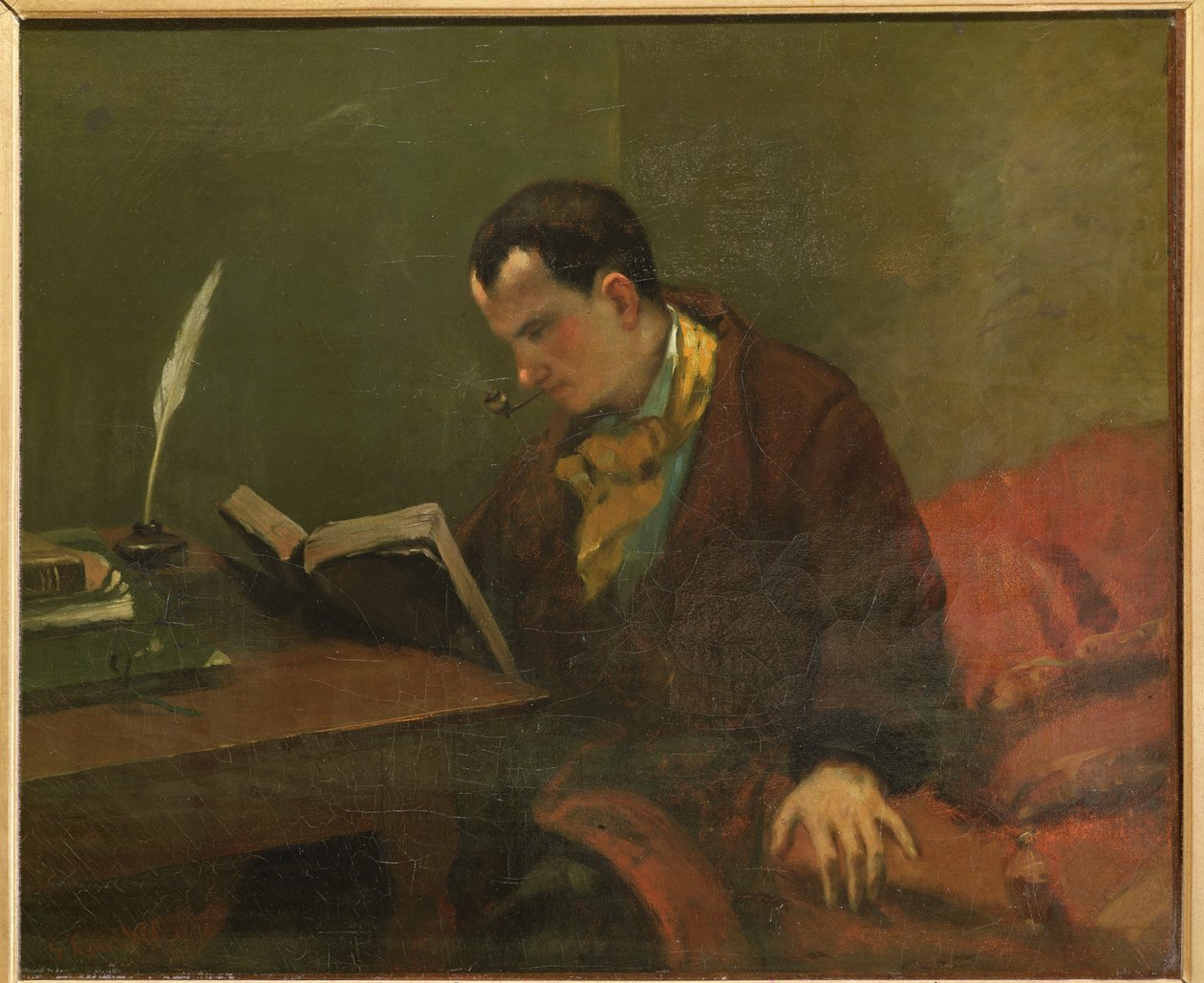 Charles Baudelaire 1821-1867, 1848 autorstwa Gustave Courbet