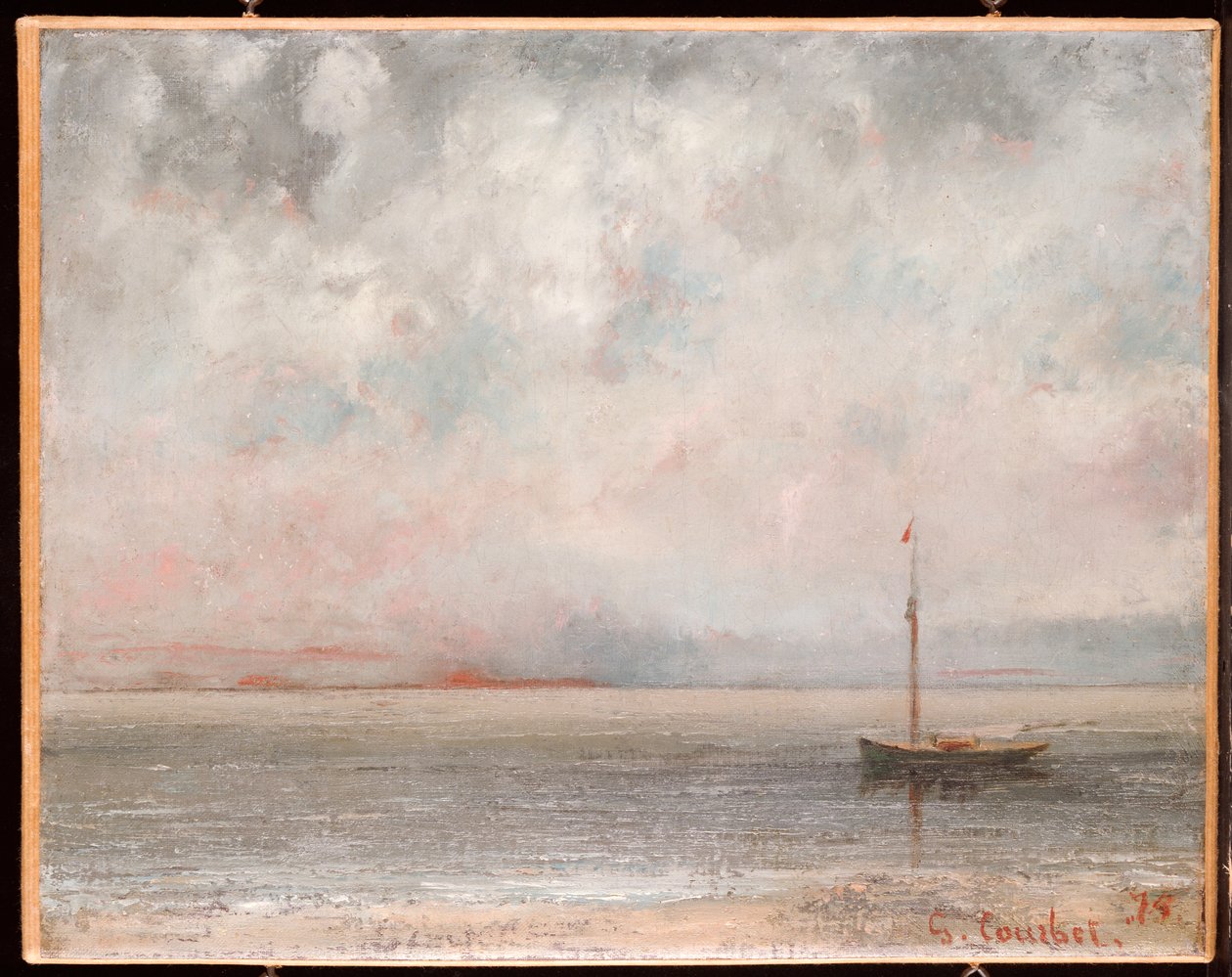 Chmury nad Jeziorem Genewskim, 1875 autorstwa Gustave Courbet
