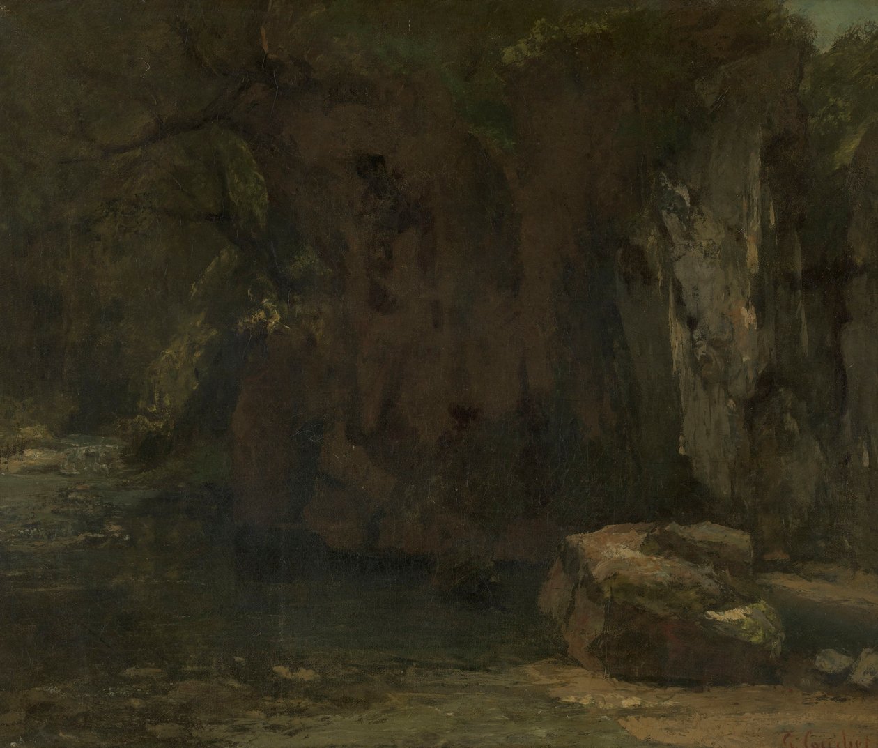 Skały La Loue autorstwa Gustave Courbet