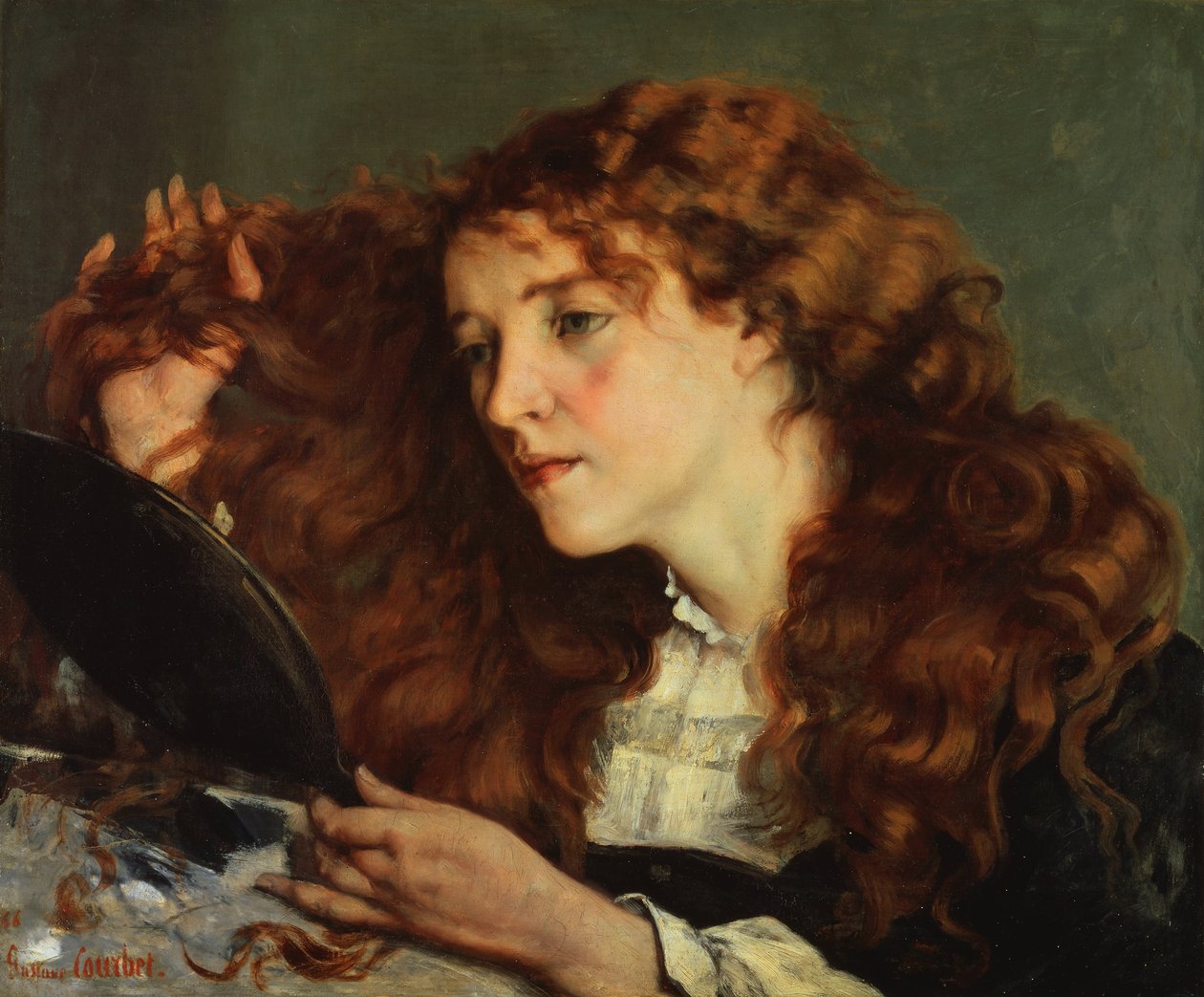 Francuski:  Jo, la belle Irlandaise Jo, piękna irlandzka dziewczyna autorstwa Gustave Courbet