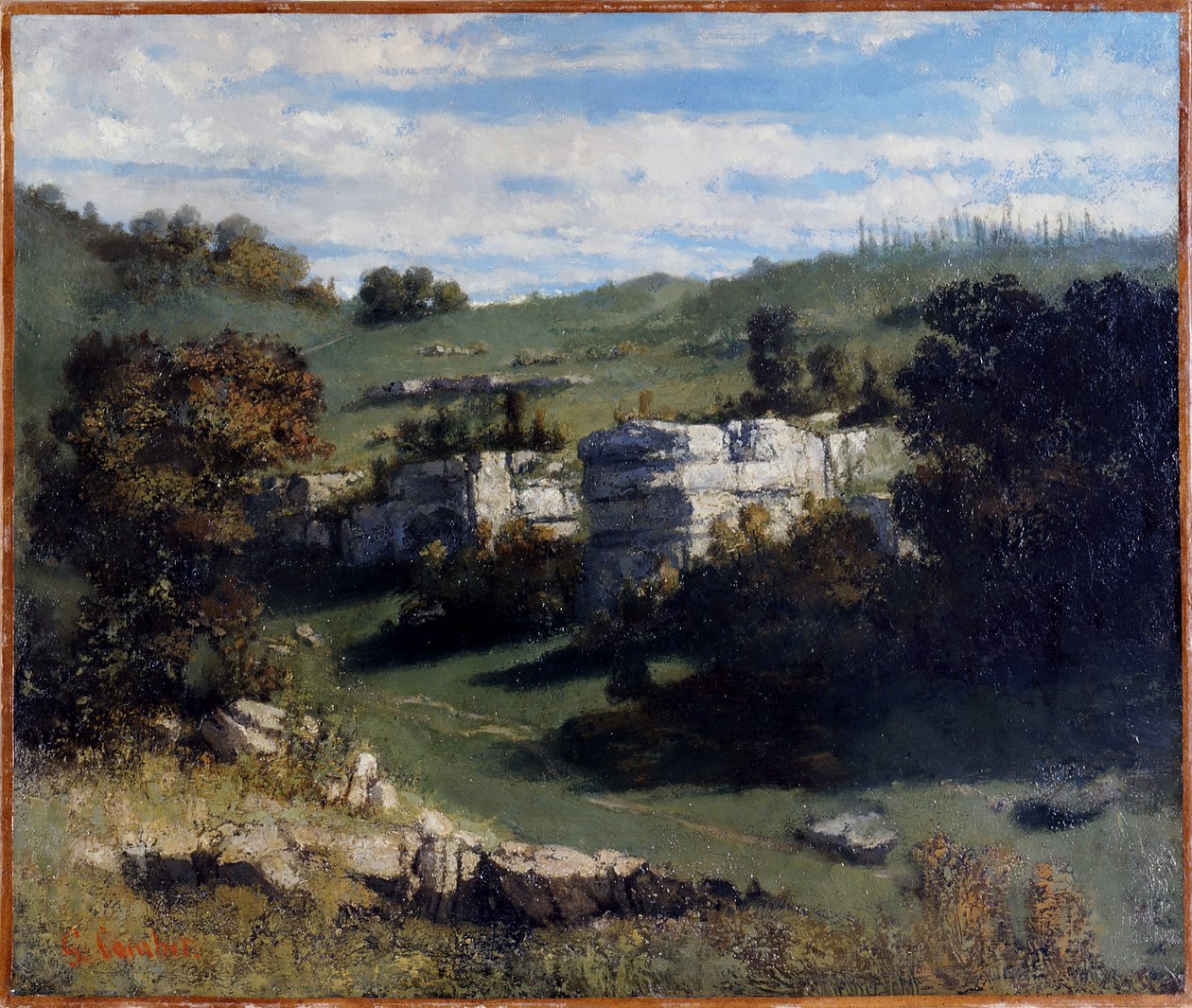 Francuski: Paysage du Jura
Niemiecki: Landschaft des Jura autorstwa Gustave Courbet