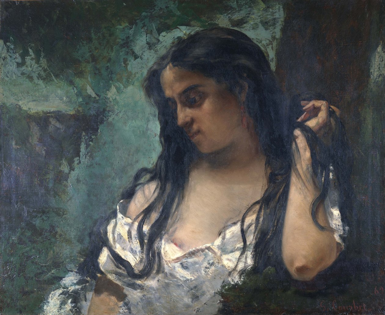 Cygan w odbiciu autorstwa Gustave Courbet