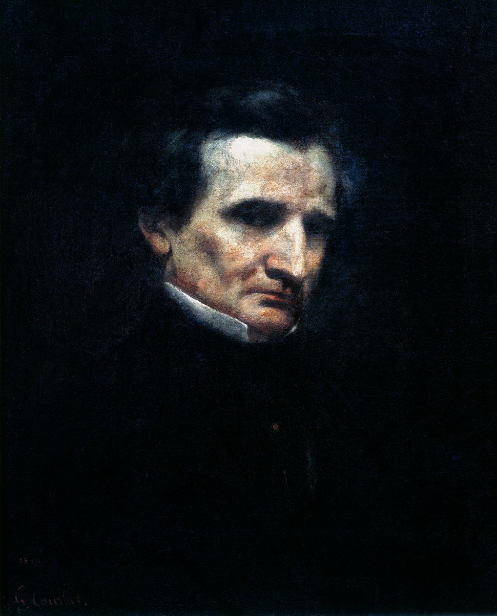 Hector Berlioz, francuski kompozytor romantyczny, 1850 autorstwa Gustave Courbet