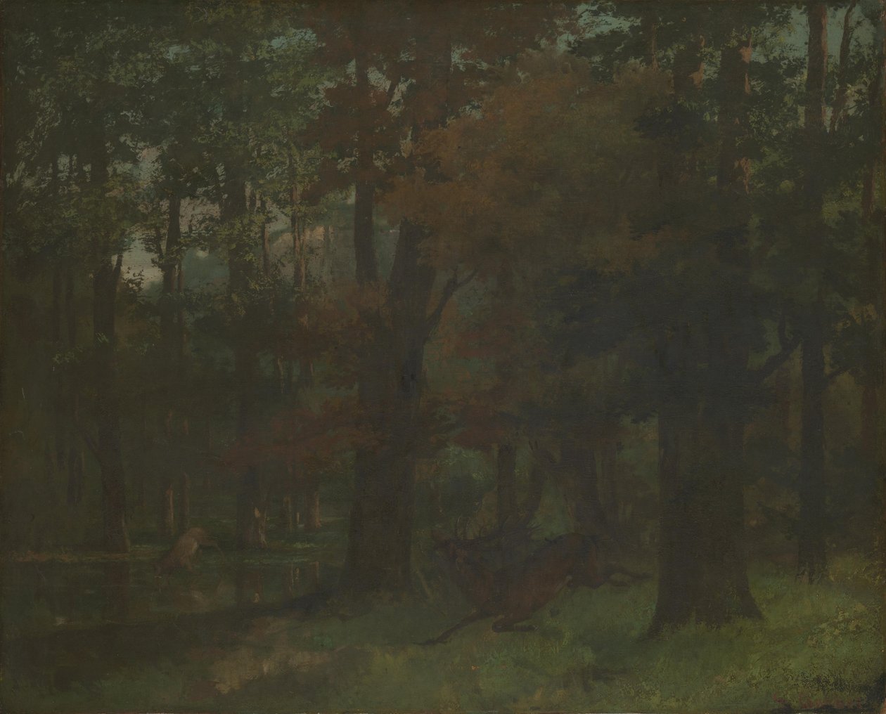 W lesie autorstwa Gustave Courbet