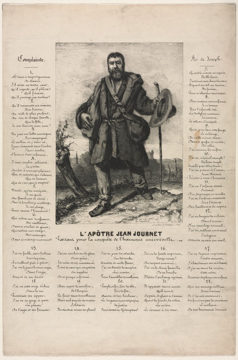 Jean Journet wyrusza na podbój powszechnej harmonii autorstwa Gustave Courbet