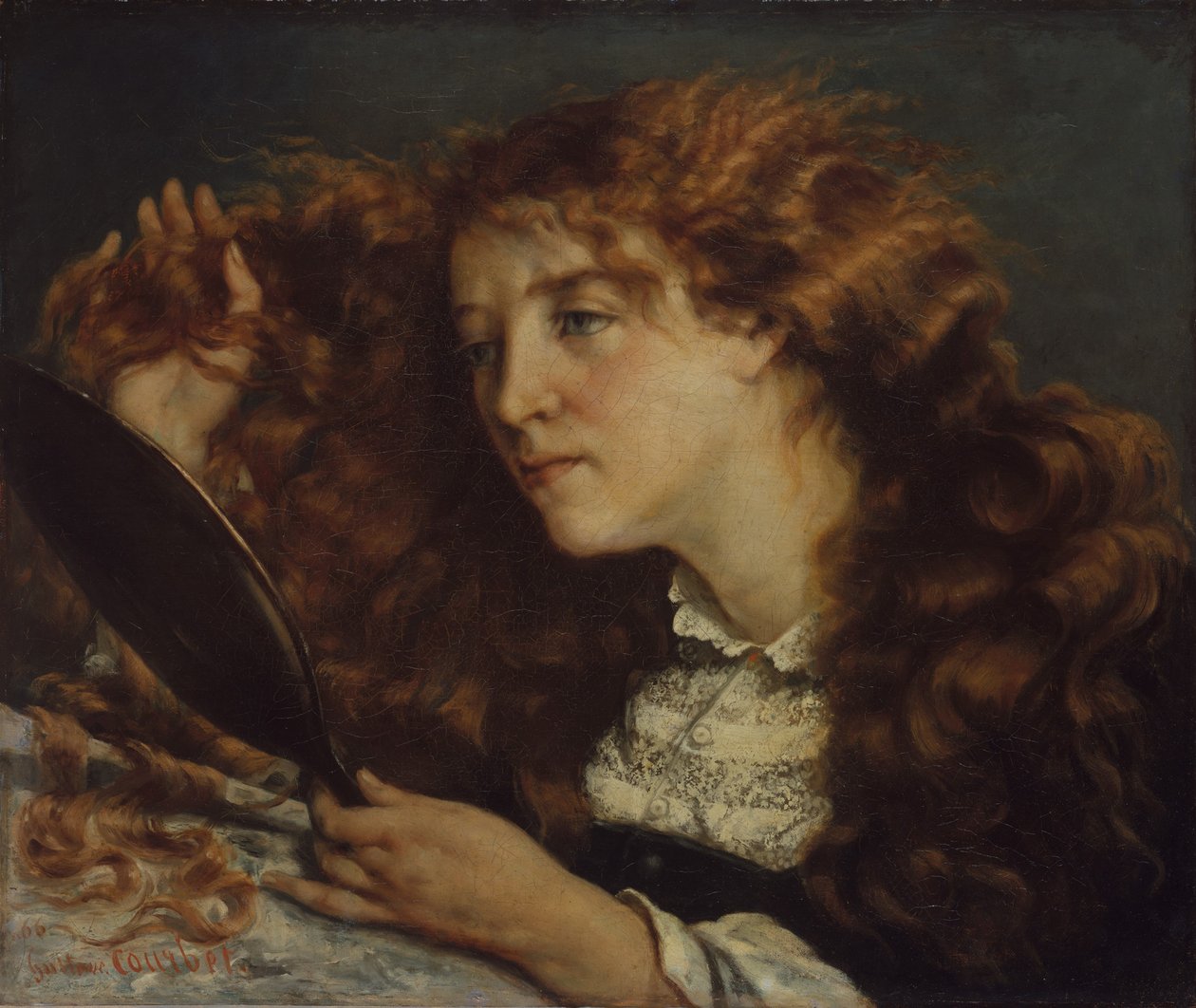 Jo, Irlandzka piękność, 1865-66. autorstwa Gustave Courbet