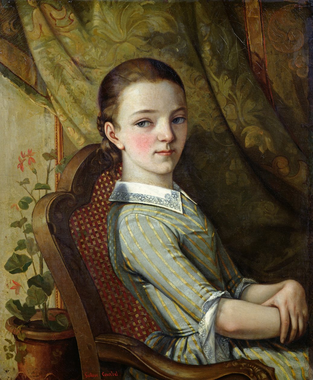Juliette Courbet (1831-1915) 1844 (olej na płótnie) autorstwa Gustave Courbet