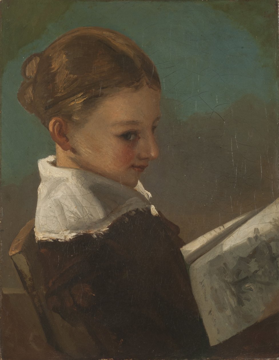 Juliette Courbet w wieku dziesięciu lat (olej na płótnie) autorstwa Gustave Courbet