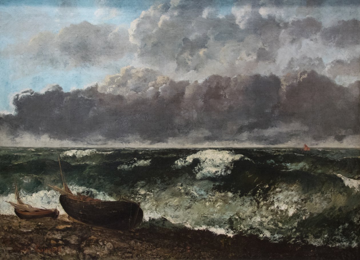 Wzburzone morze autorstwa Gustave Courbet
