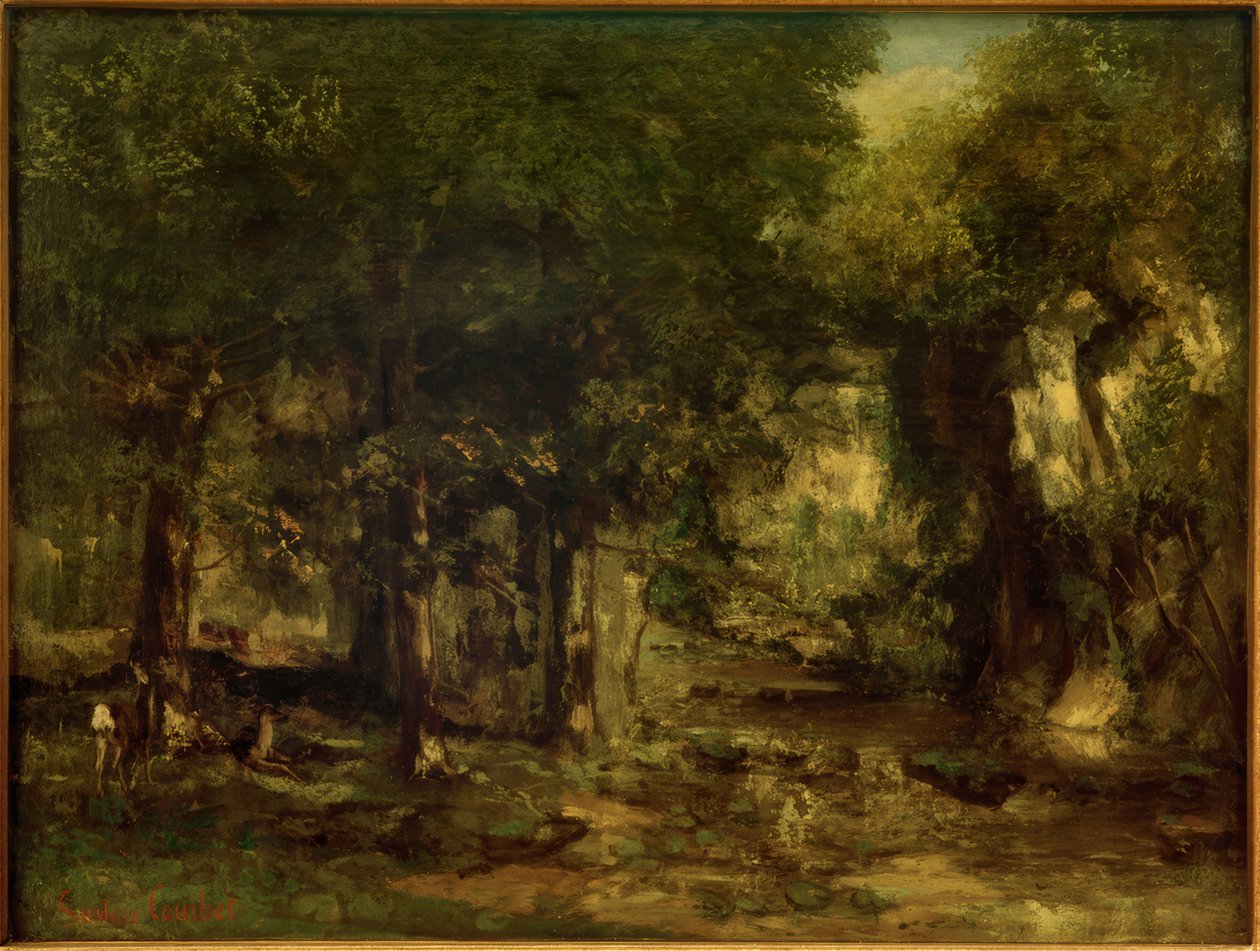Dostawa jeleni w strumieniu Plaisir-Fontaine autorstwa Gustave Courbet