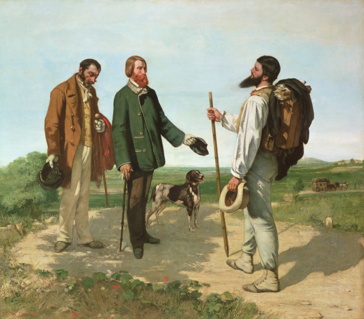 Spotkanie, czyli Witaj Monsieur Courbet autorstwa Gustave Courbet
