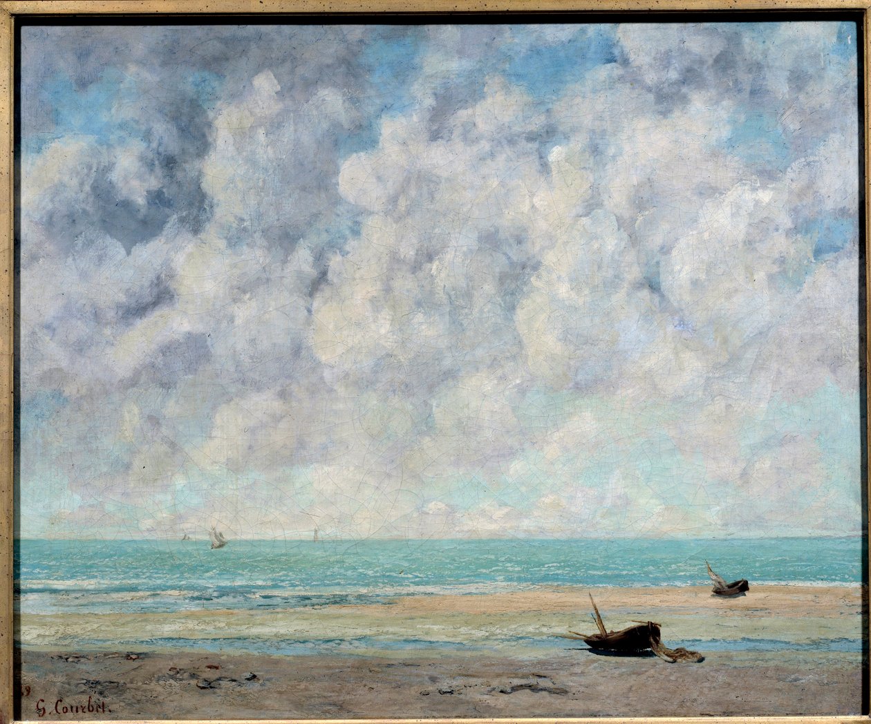 Morze przy spokojnej pogodzie autorstwa Gustave Courbet