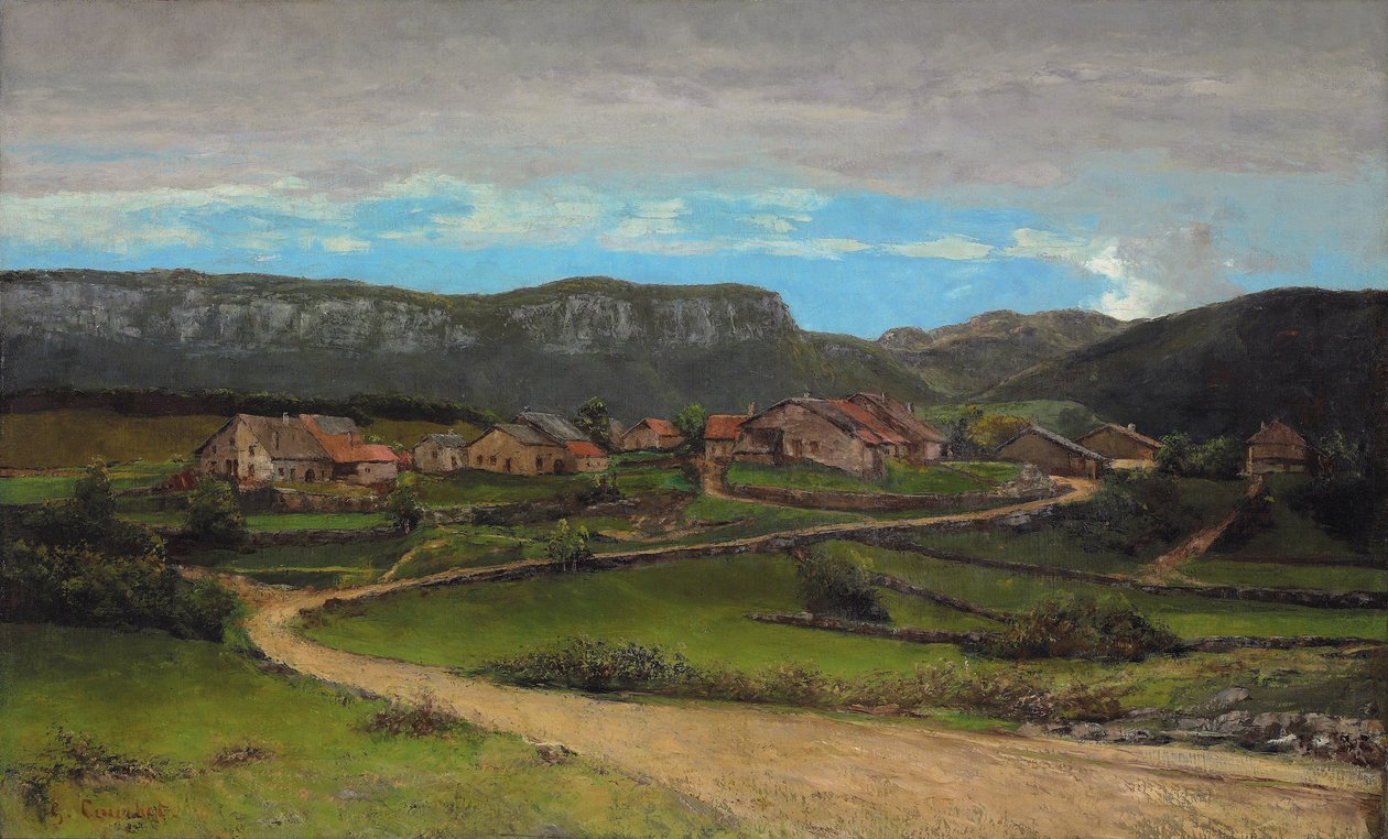 Krajobraz w pobliżu Ornans, ok.1865 autorstwa Gustave Courbet
