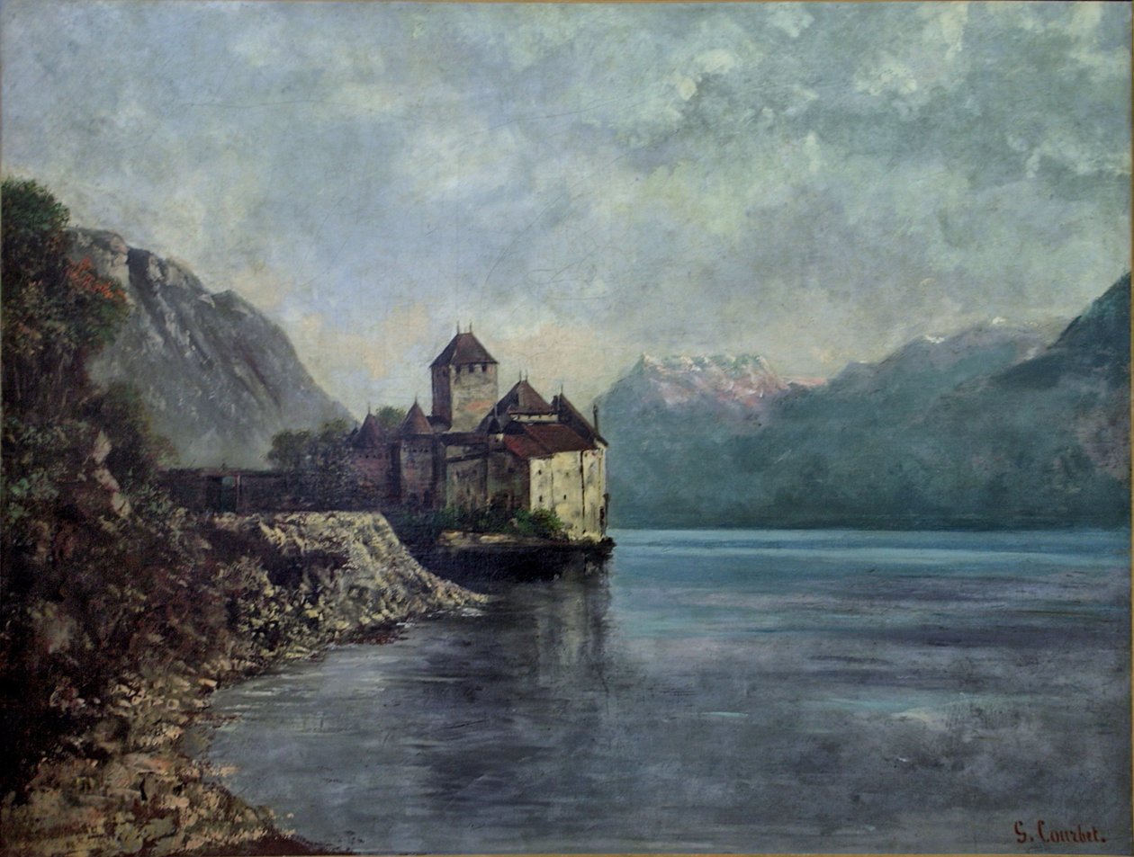 Zamek Chillon autorstwa Gustave Courbet
