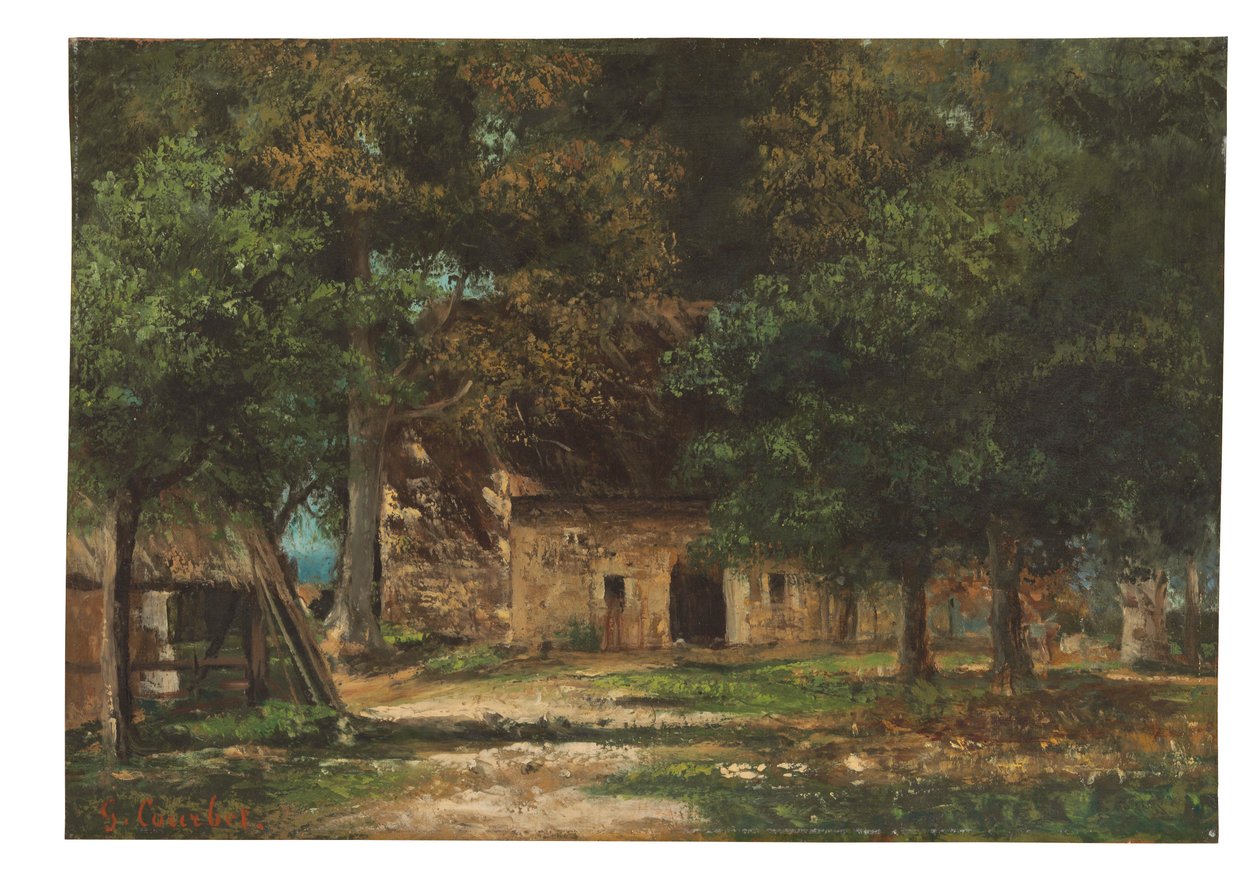 Ogród Matki Toutain w Honfleur, ok. 1859-61 autorstwa Gustave Courbet