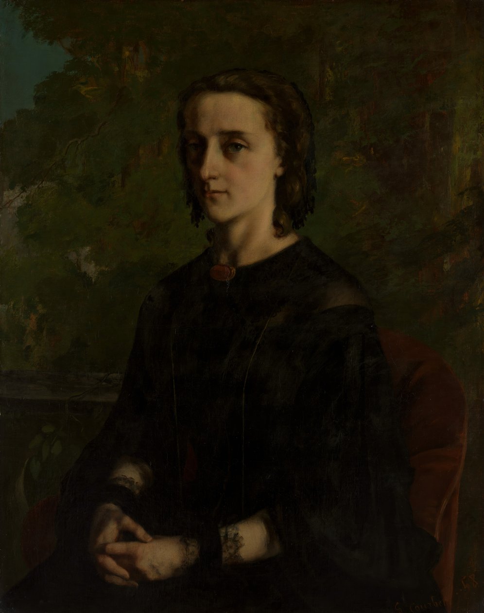 Madame Frederic Breyer Fanny Hélène Van Bruyssel, 1830-1894, 1858. autorstwa Gustave Courbet