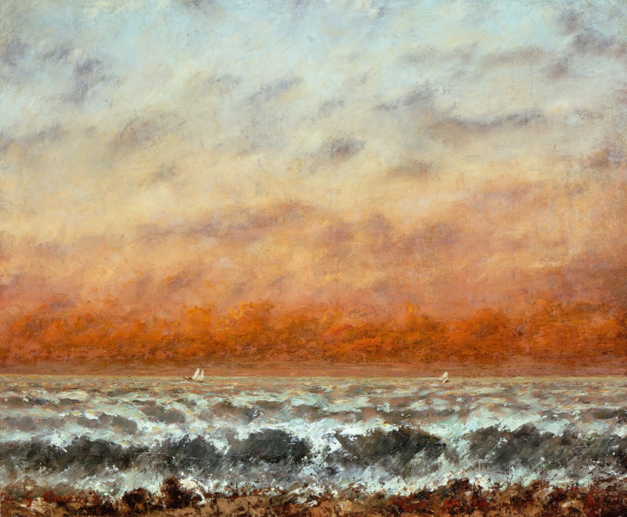 Marine (olej na płótnie) autorstwa Gustave Courbet