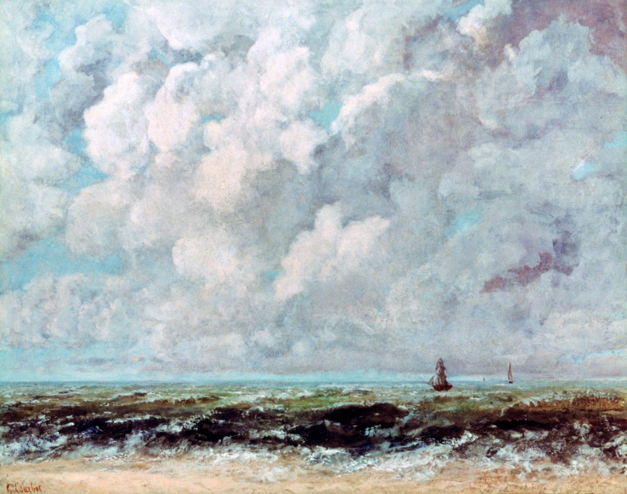 Krajobraz morski, c1840-1877 autorstwa Gustave Courbet