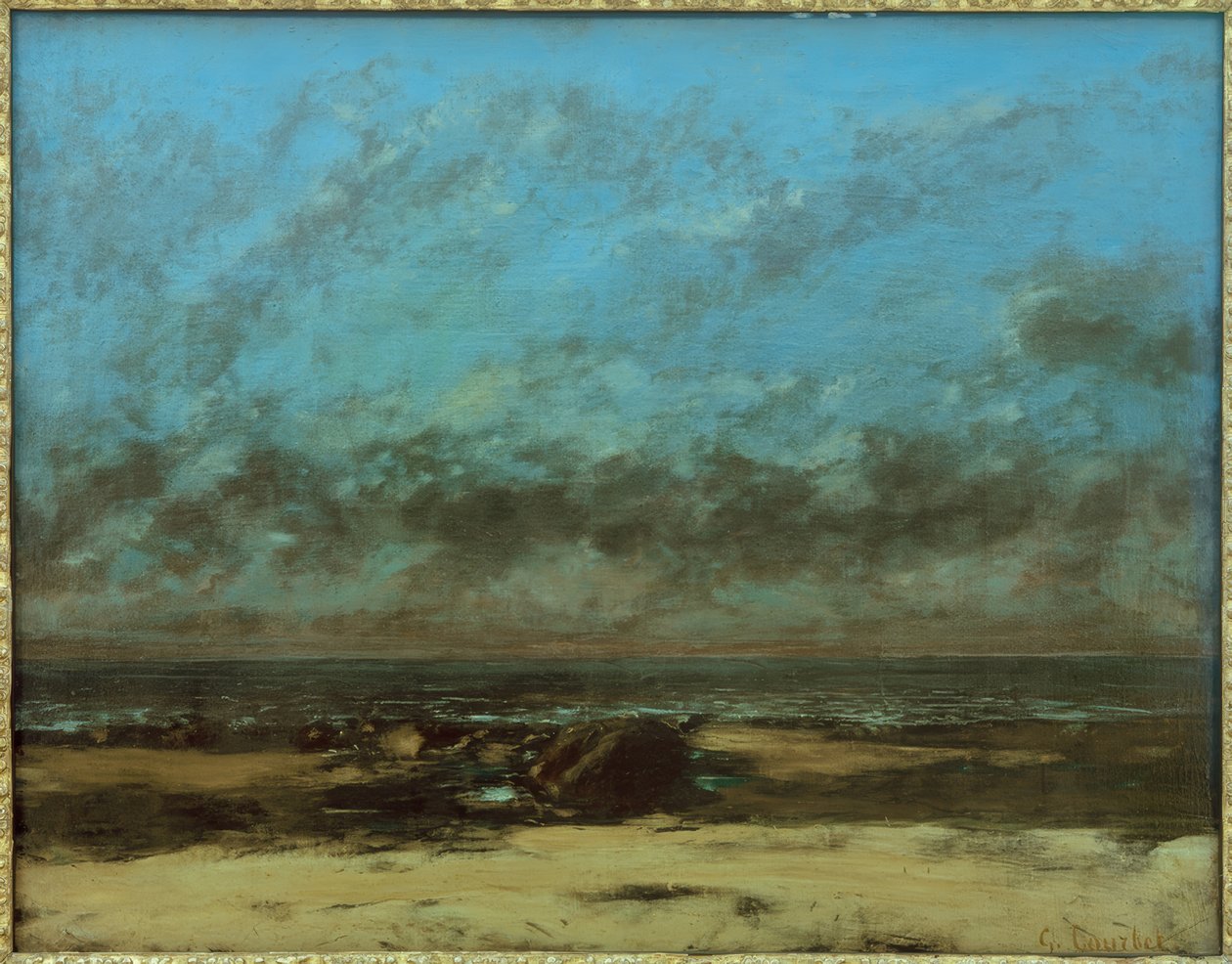 Morski, odpływ autorstwa Gustave Courbet