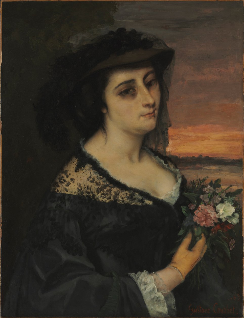Mme L... Laure Borreau, 1863. autorstwa Gustave Courbet