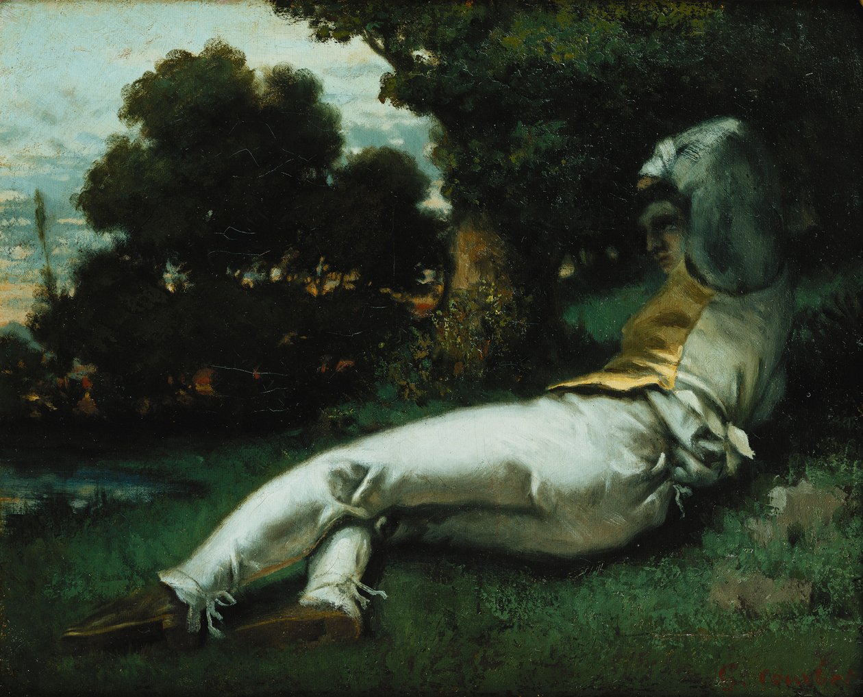 Drzemka; La Sieste, ok.1841-42 autorstwa Gustave Courbet