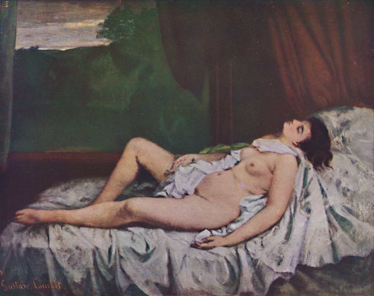 Nu couché, połowa XIX wieku, 1937 autorstwa Gustave Courbet