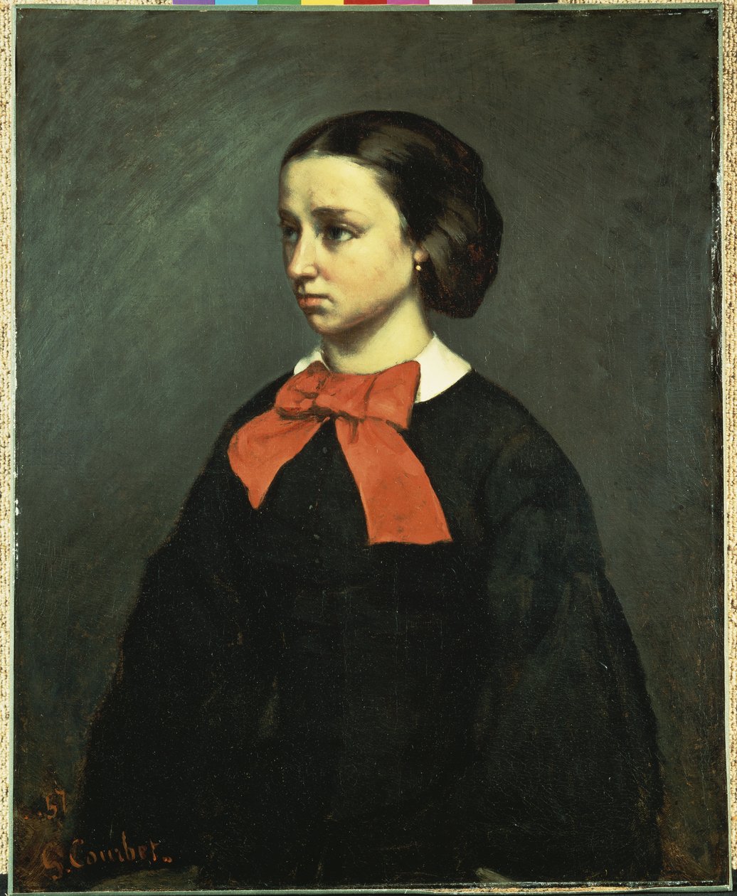 Portret panny Jacquet, 1857 autorstwa Gustave Courbet