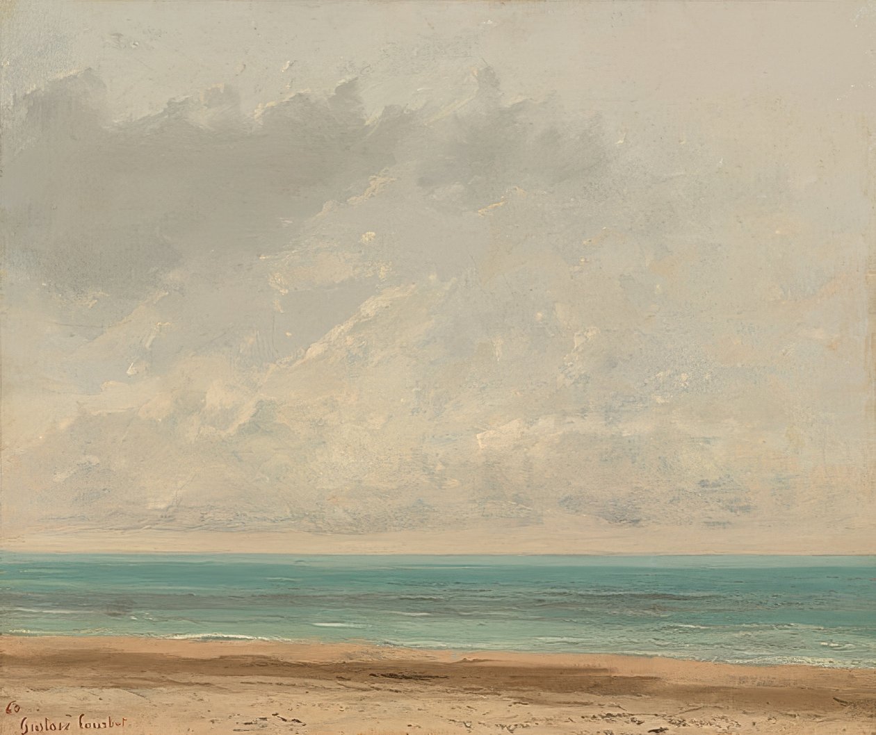 Spokojne morze. 1866 autorstwa Gustave Courbet