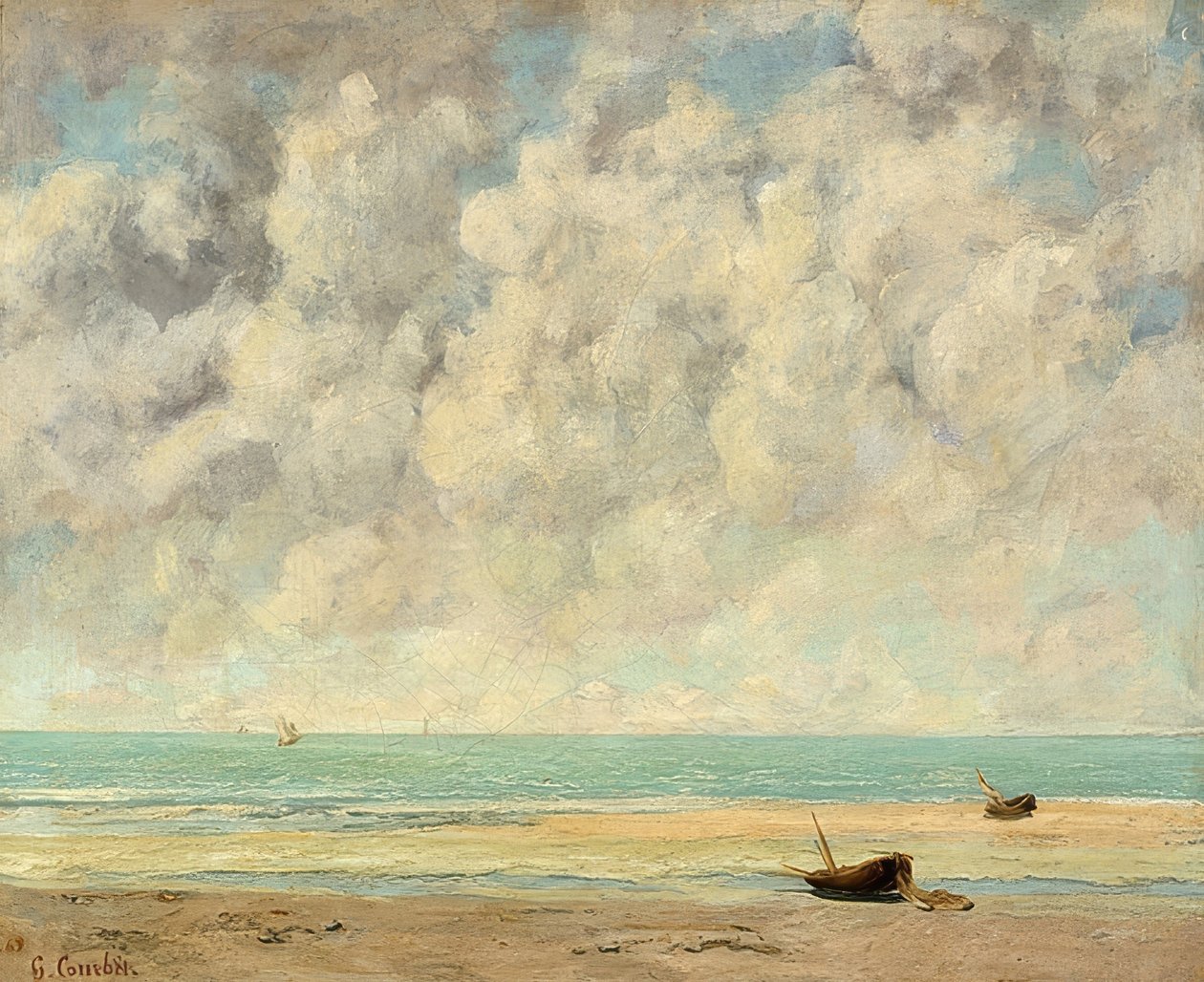 Spokojne morze. 1869 autorstwa Gustave Courbet