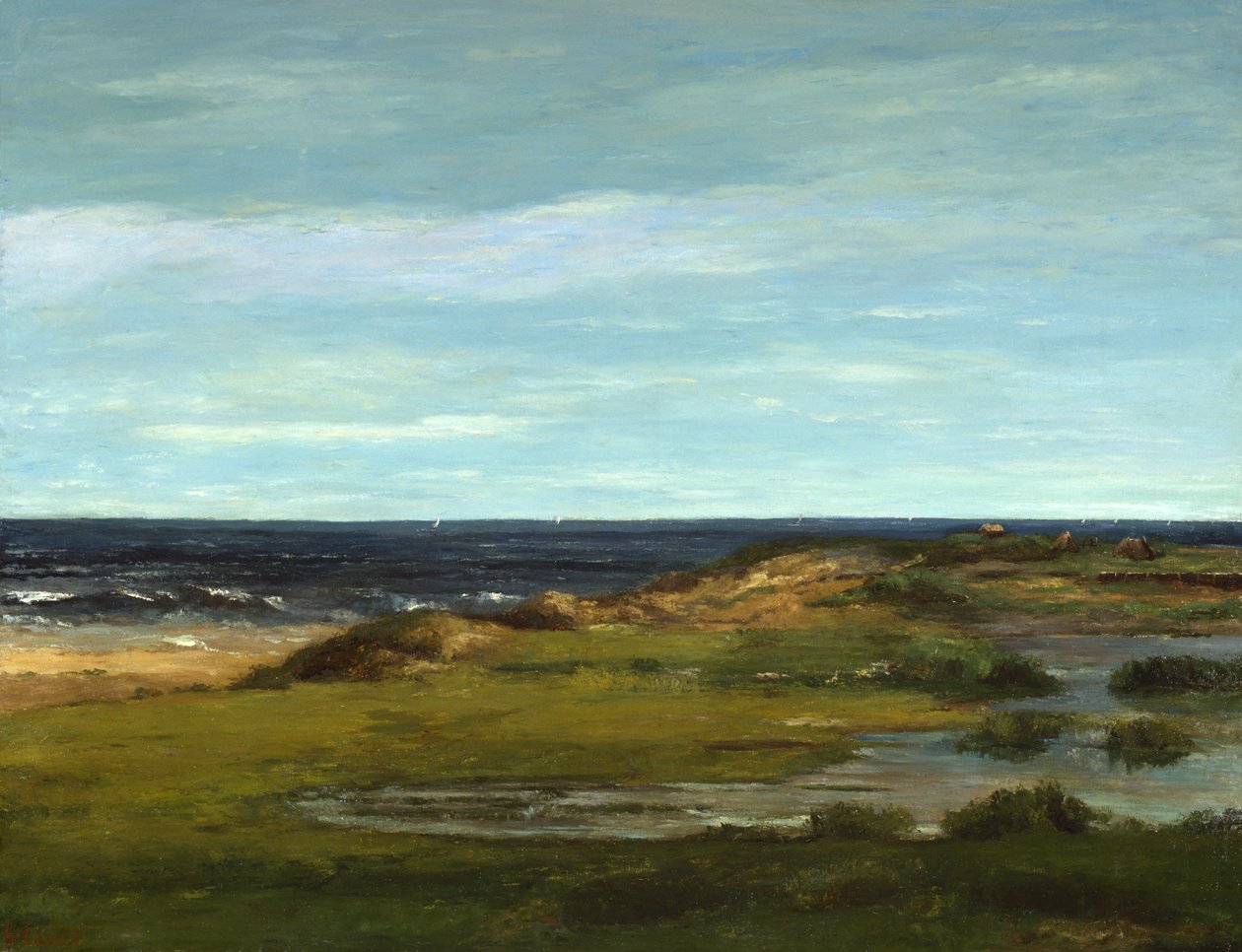 Pejzaż morski, ok.1865 autorstwa Gustave Courbet