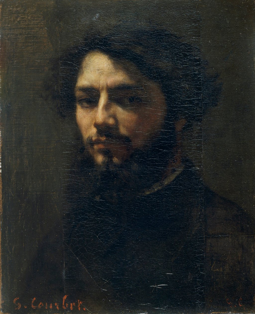 Autoportret, ok. 1850. autorstwa Gustave Courbet