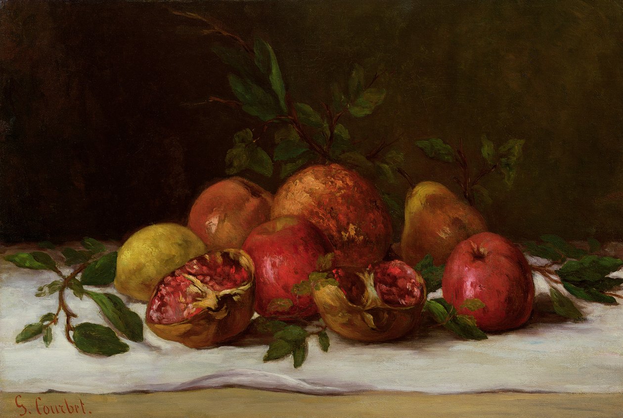 Martwa natura, ok. 1871-72 autorstwa Gustave Courbet