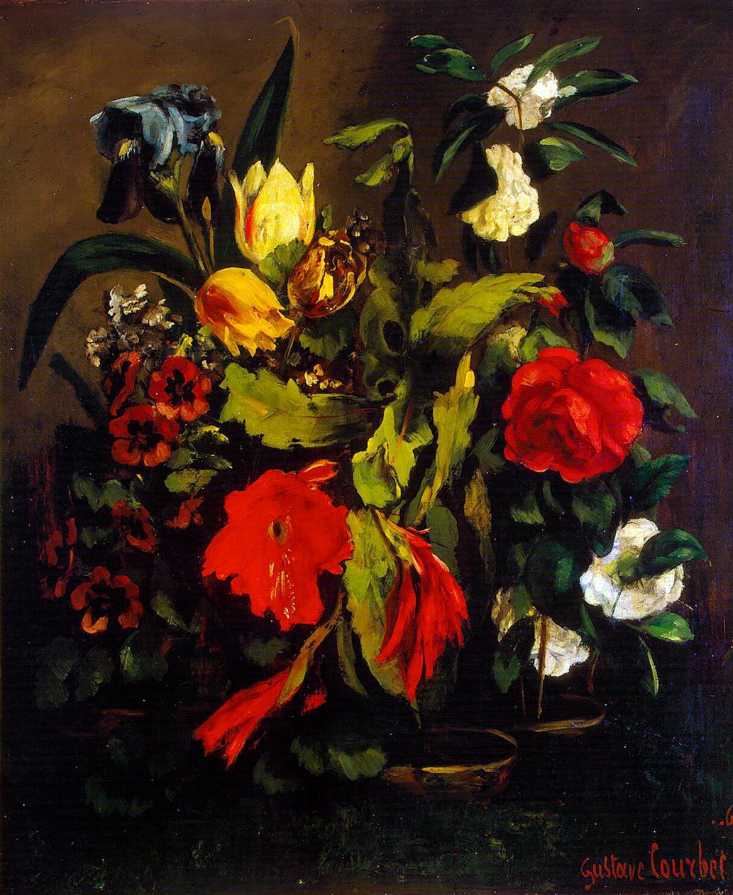 Martwa natura z kwiatów, 1863. autorstwa Gustave Courbet