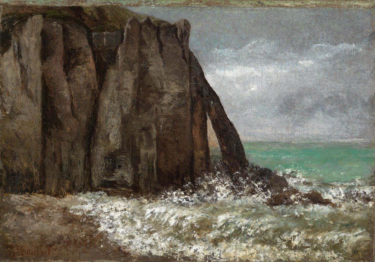 Plaża w Étretat autorstwa Gustave Courbet