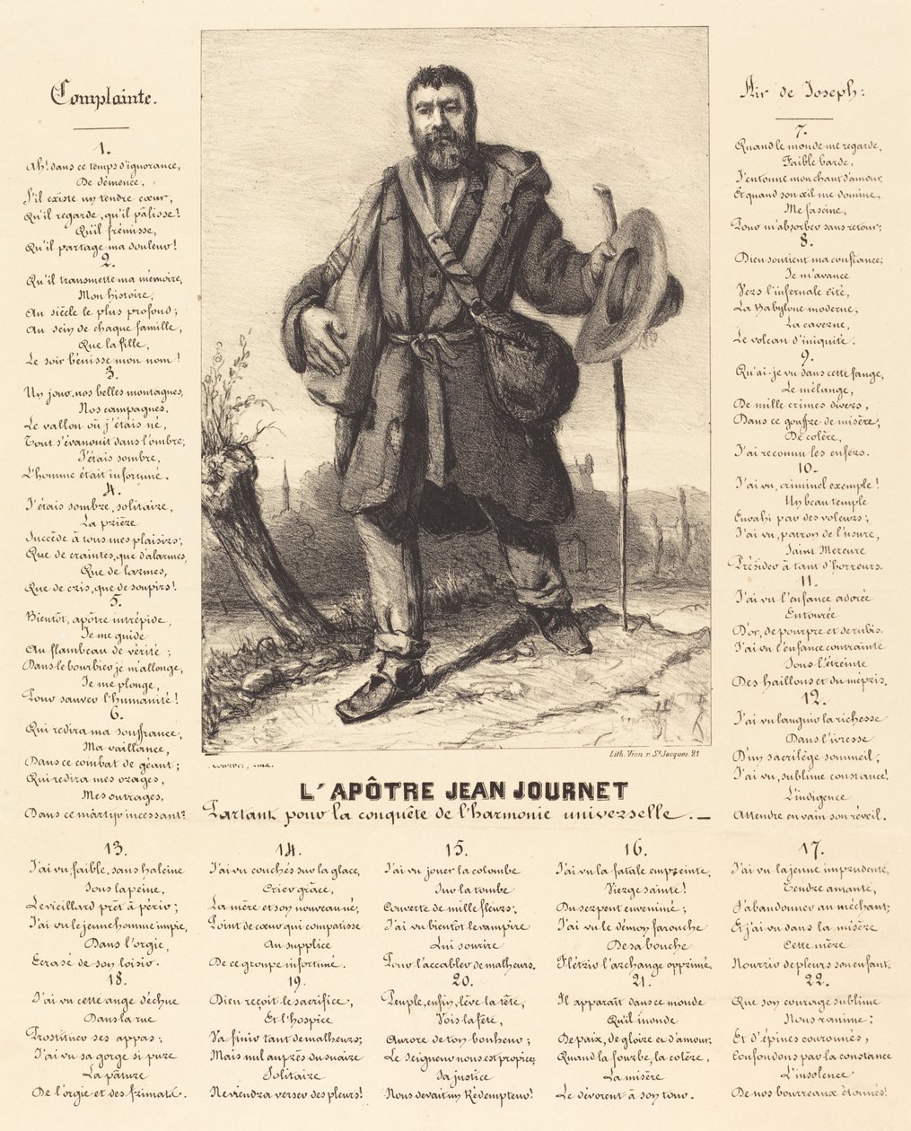 Apostoł Jean Journet wyruszający na podbój powszechnej harmonii autorstwa Gustave Courbet