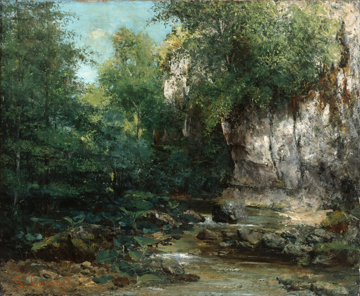 Brzegi strumienia, 1873 autorstwa Gustave Courbet