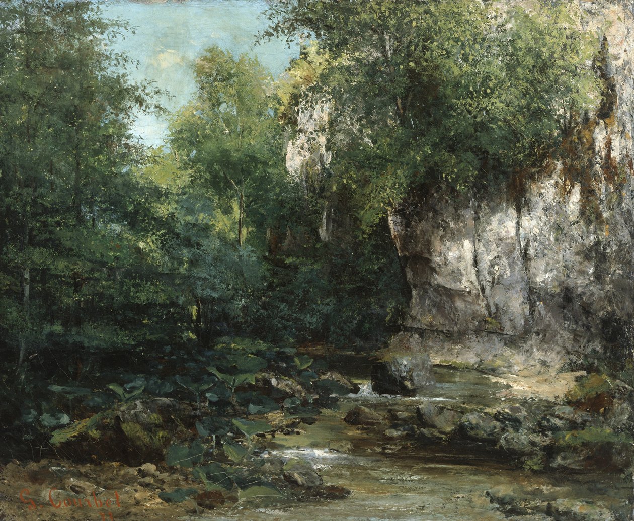 Brzegi strumienia, 1873 autorstwa Gustave Courbet