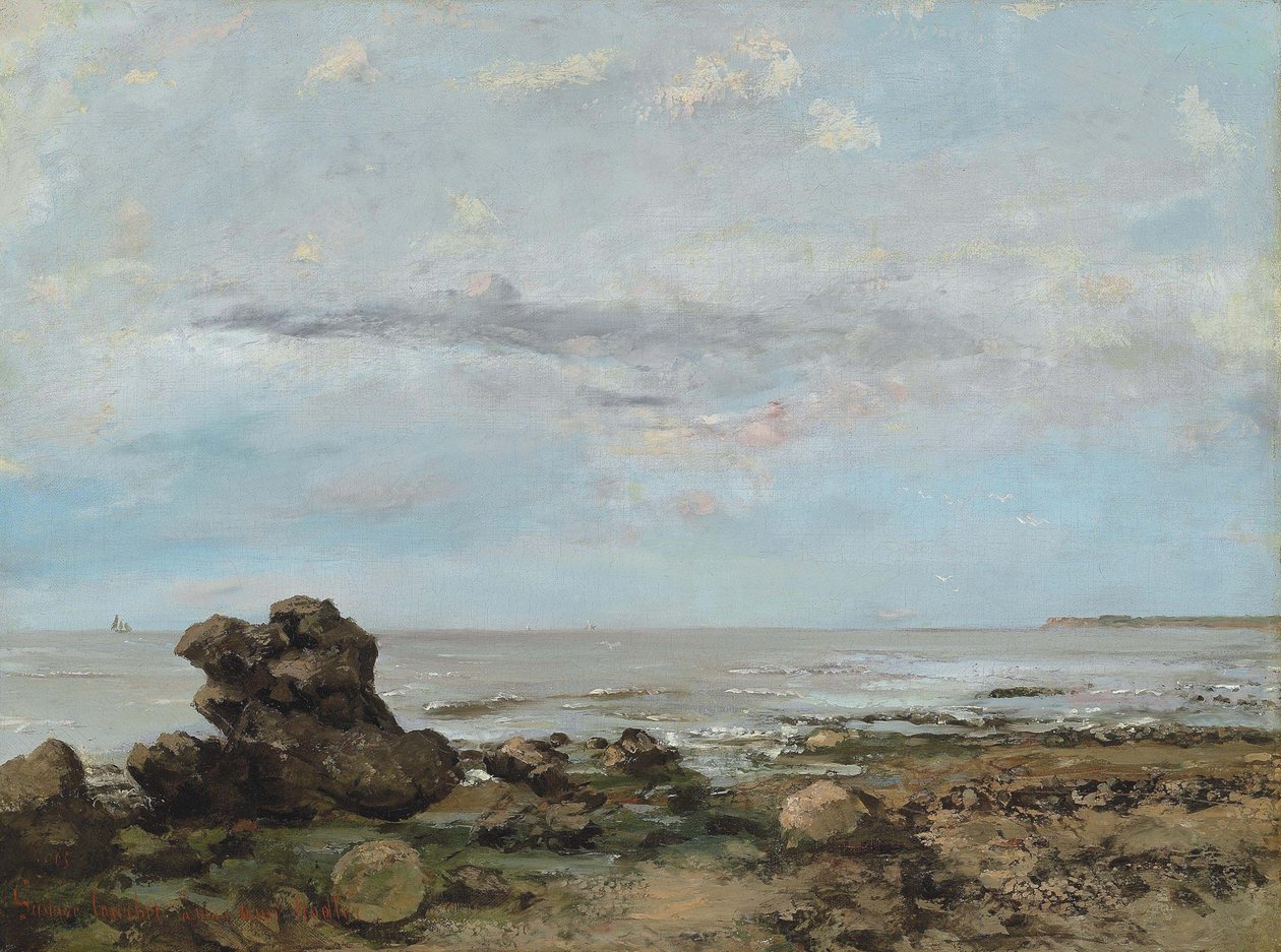 Plaża w Trouville autorstwa Gustave Courbet