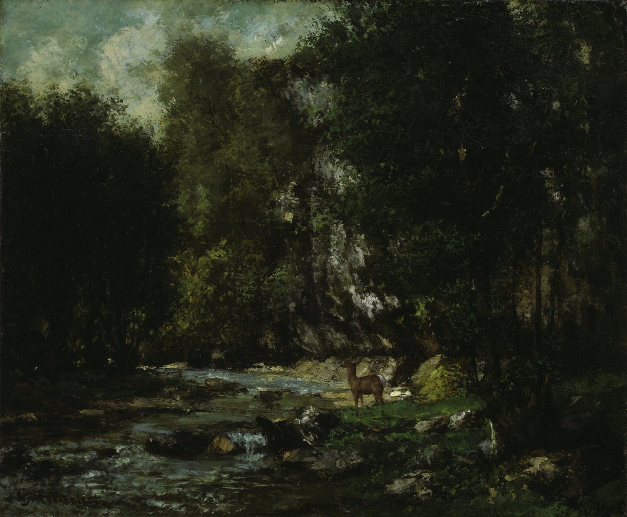 Potok Les Puits-Noir autorstwa Gustave Courbet