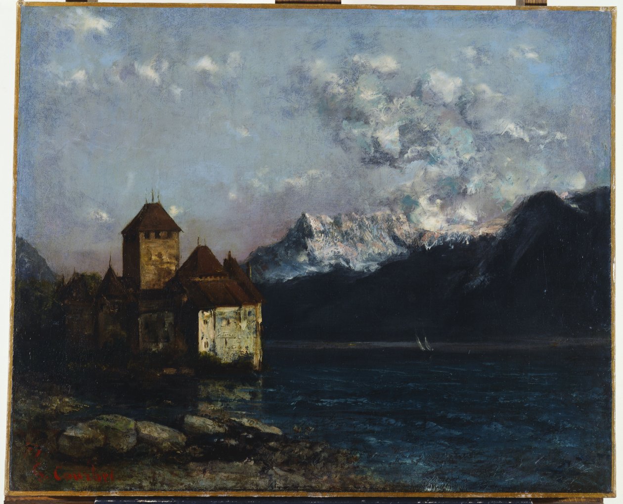 Zamek Chillon, 1877 autorstwa Gustave Courbet