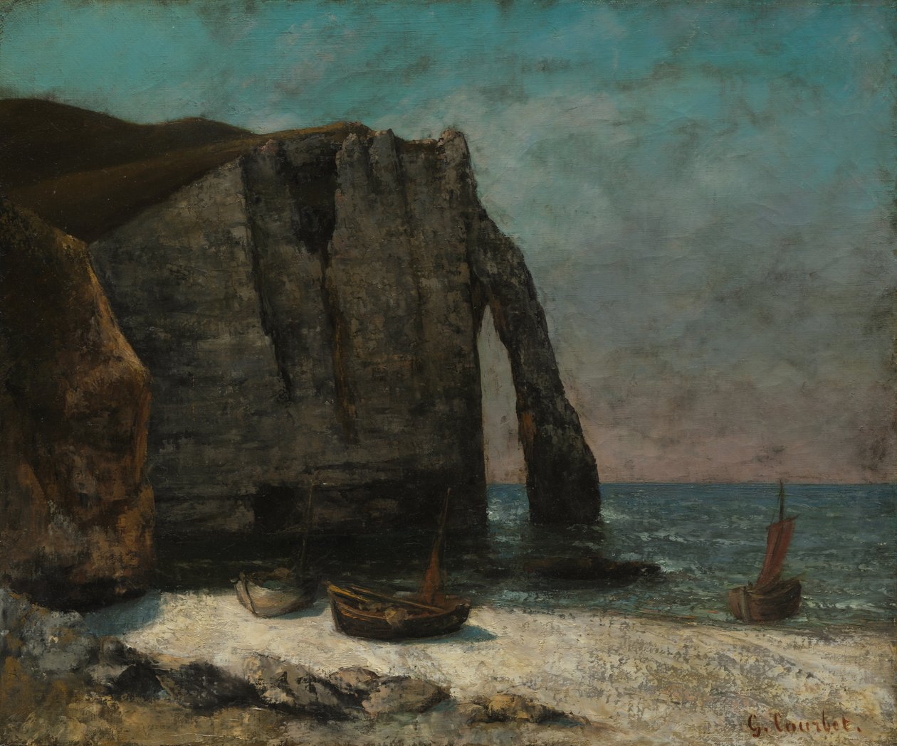 Klif w Étretat autorstwa Gustave Courbet