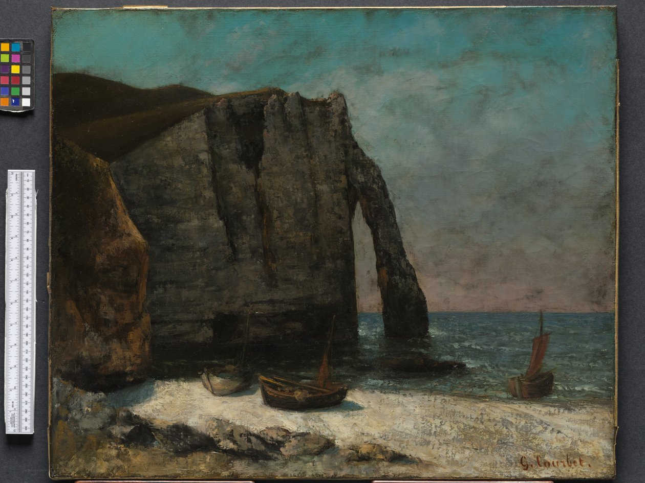 Klif w Étretat, po 1872 autorstwa Gustave Courbet