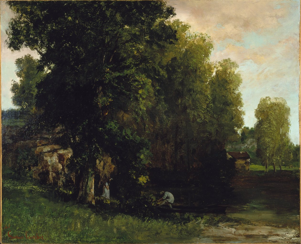 Krawędź basenu (Au Bord de lEtang) autorstwa Gustave Courbet