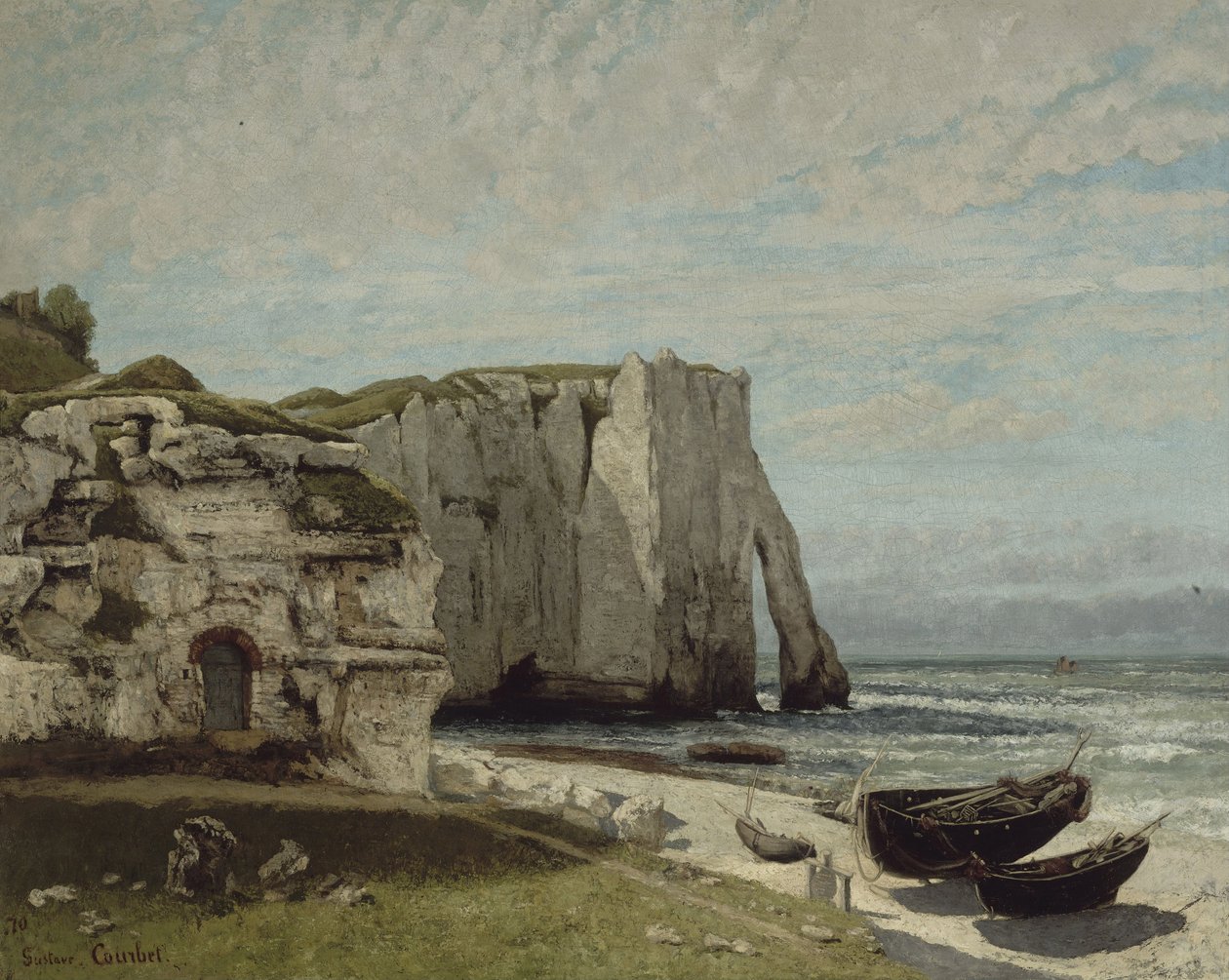 Klify Etretat po burzy, 1870 autorstwa Gustave Courbet