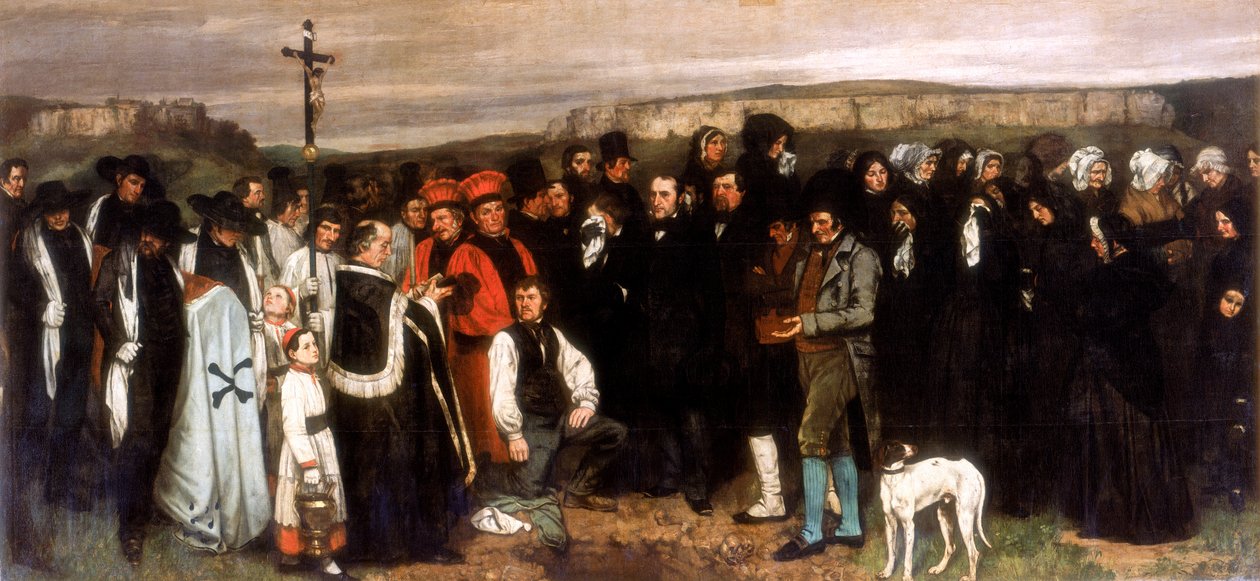Pogrzeb w Ornans, 1850 autorstwa Gustave Courbet
