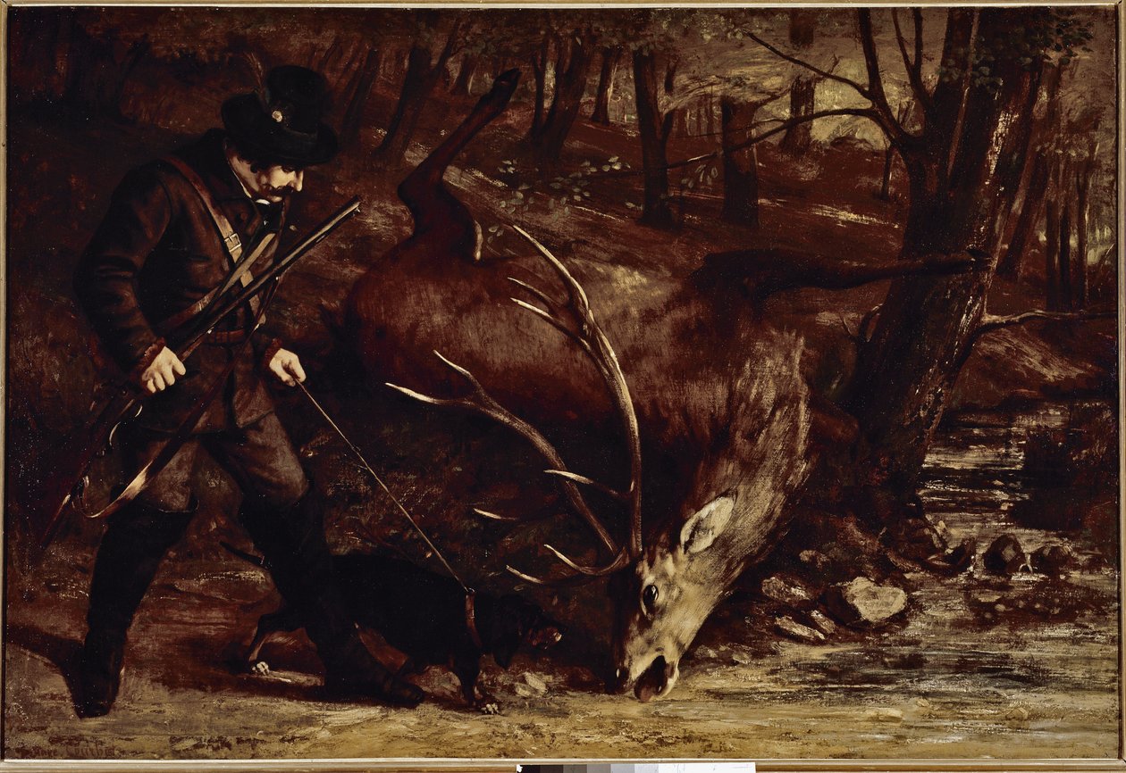 Niemiecki myśliwy (olej na płótnie) autorstwa Gustave Courbet