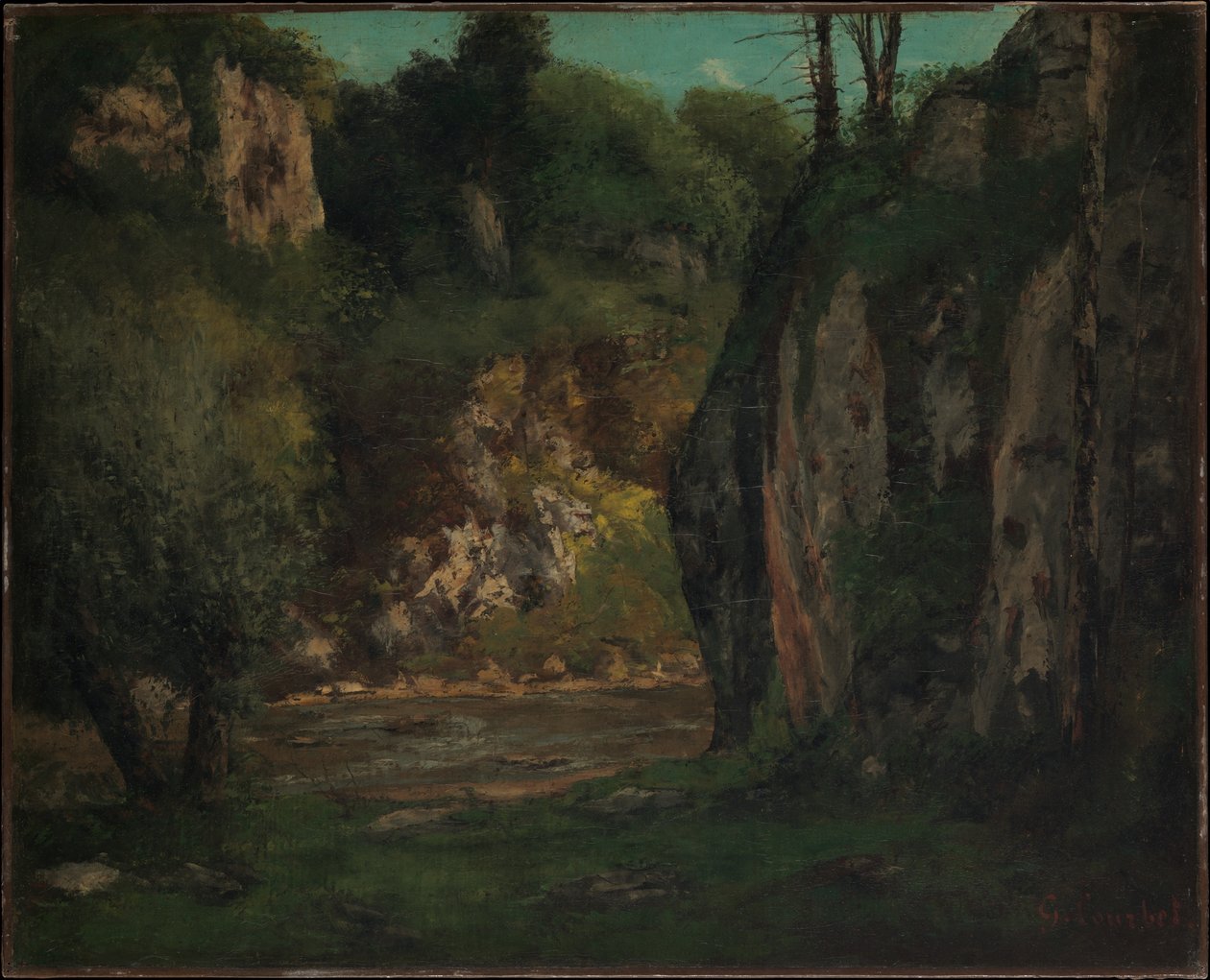 Ukryty strumień autorstwa Gustave Courbet