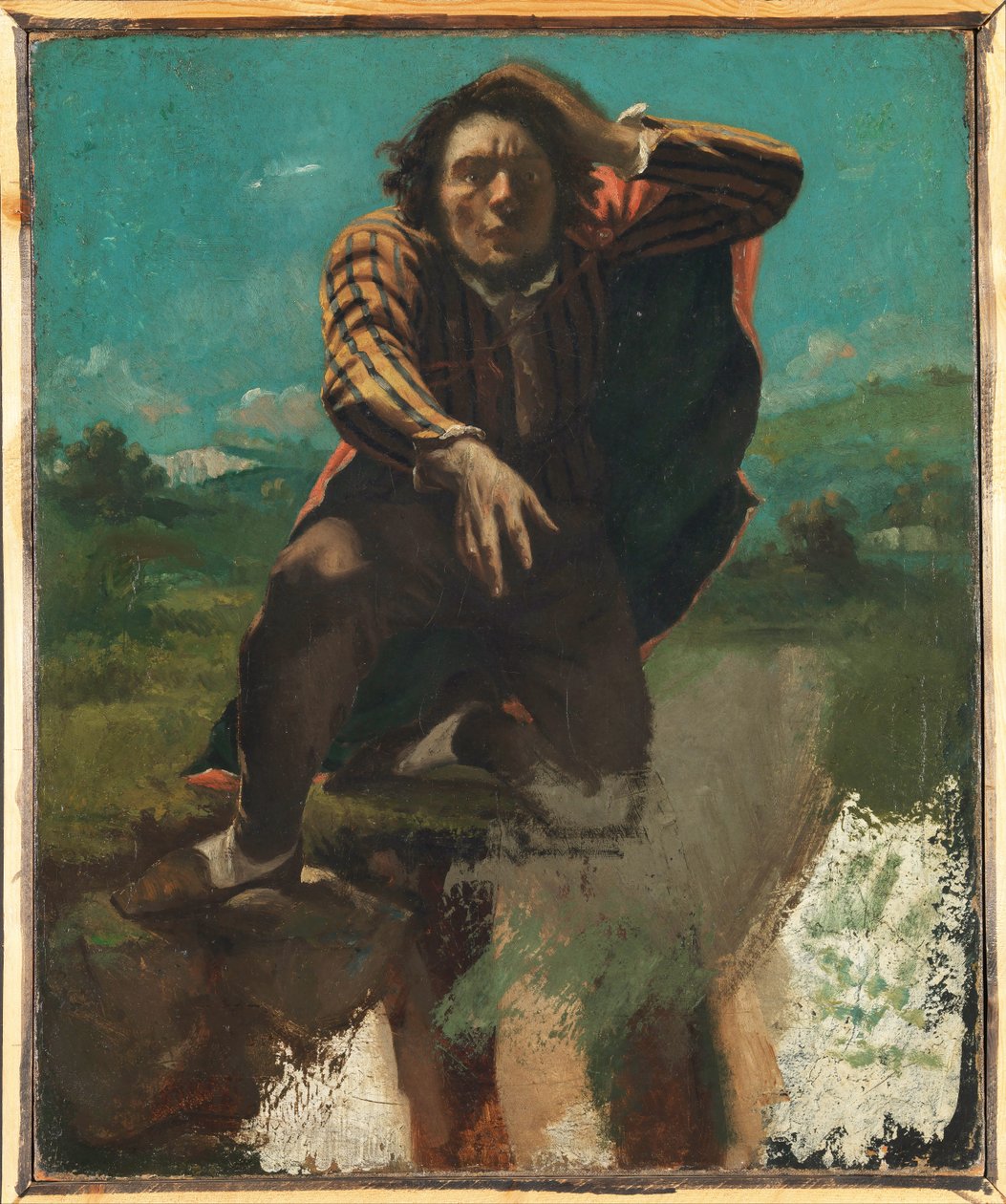 Szalony człowiek ze strachem, ok.1844 (olej na płótnie) autorstwa Gustave Courbet