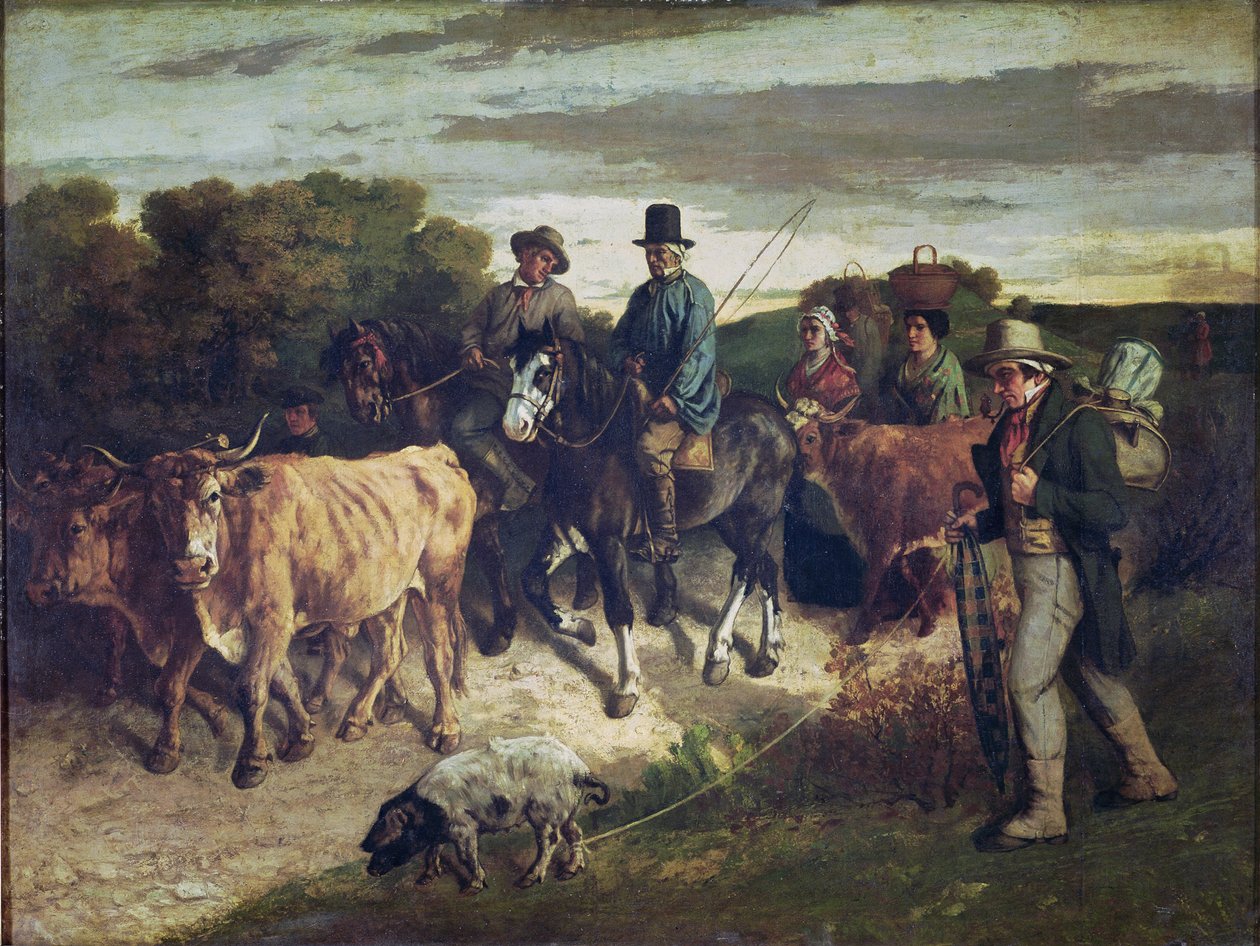Chłopi z Flagey wracają z jarmarku autorstwa Gustave Courbet